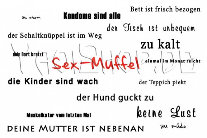 Postkarte: Sex Muffel 